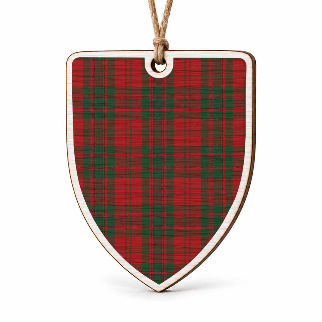 Livingstone (Livingston) Tartan Shield Wood Ornament , Pick Your Clan & Regional Plaid
