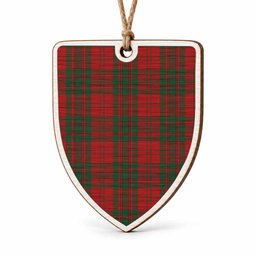 Livingstone (Livingston) Tartan Shield Wood Ornament , Pick Your Clan & Regional Plaid