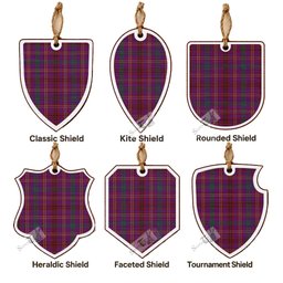 McCall (Caithness) Tartan Shield Wood Ornament , Pick Your Clan & Regional Plaid