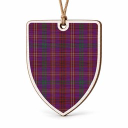 McCall (Caithness) Tartan Shield Wood Ornament , Pick Your Clan & Regional Plaid
