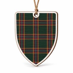 Moran Tartan Shield Wood Ornament , Pick Your Clan & Regional Plaid