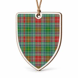 Muirhead Tartan Shield Wood Ornament , Pick Your Clan & Regional Plaid