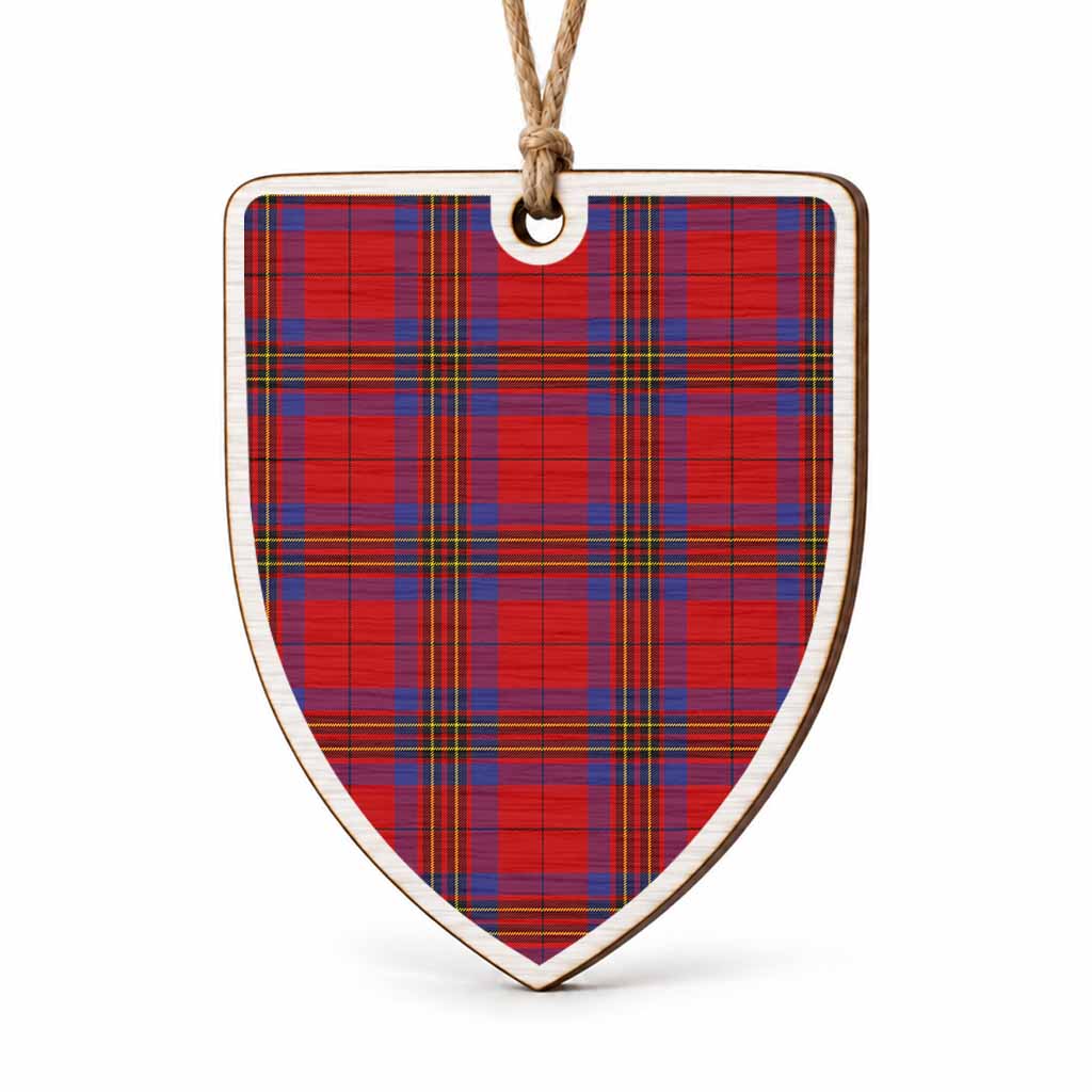 Leslie Tartan Shield Wood Ornament , Pick Your Clan & Regional Plaid