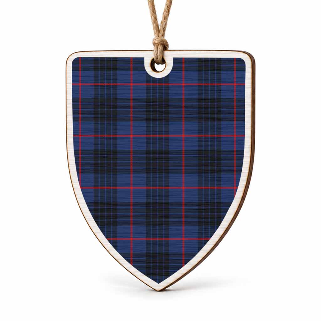 Morgan Tartan Shield Wood Ornament , Pick Your Clan & Regional Plaid