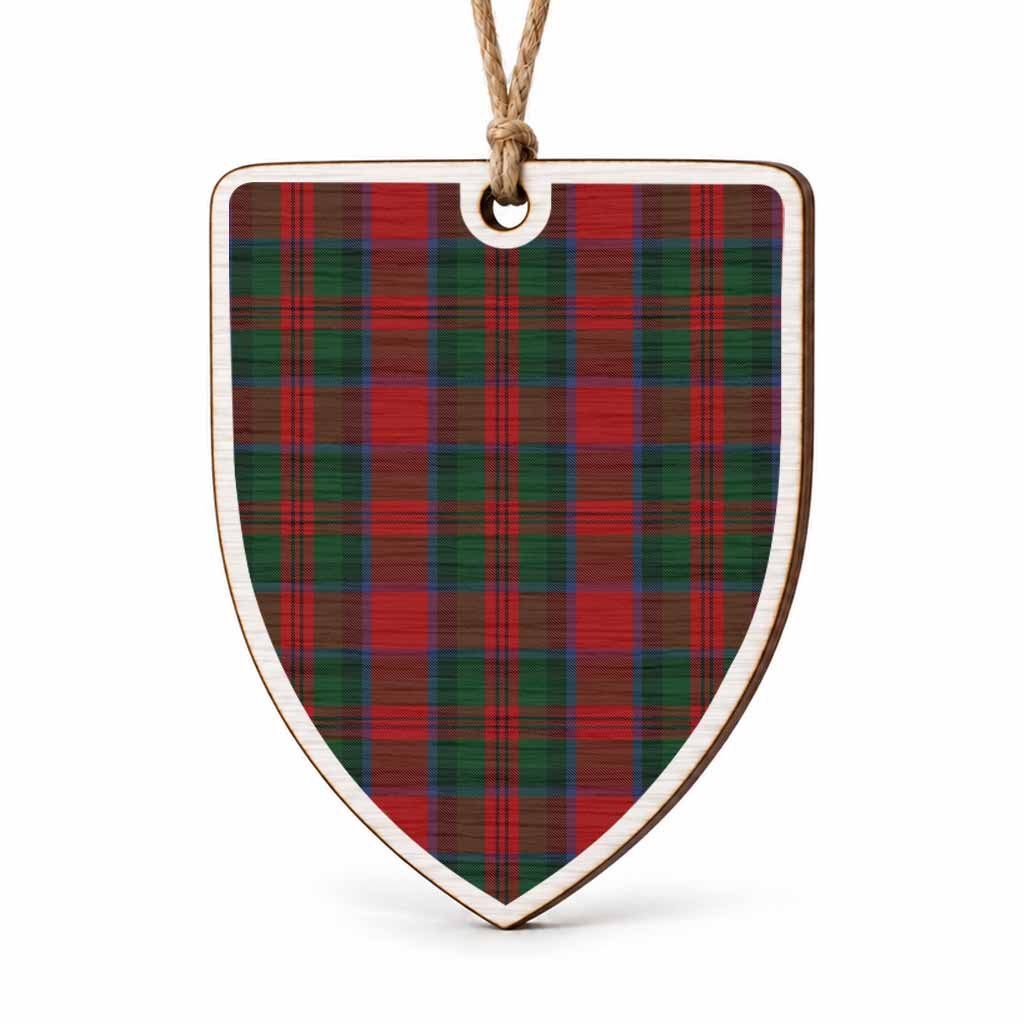 MacDuff (McDuff) Tartan Shield Wood Ornament , Pick Your Clan & Regional Plaid