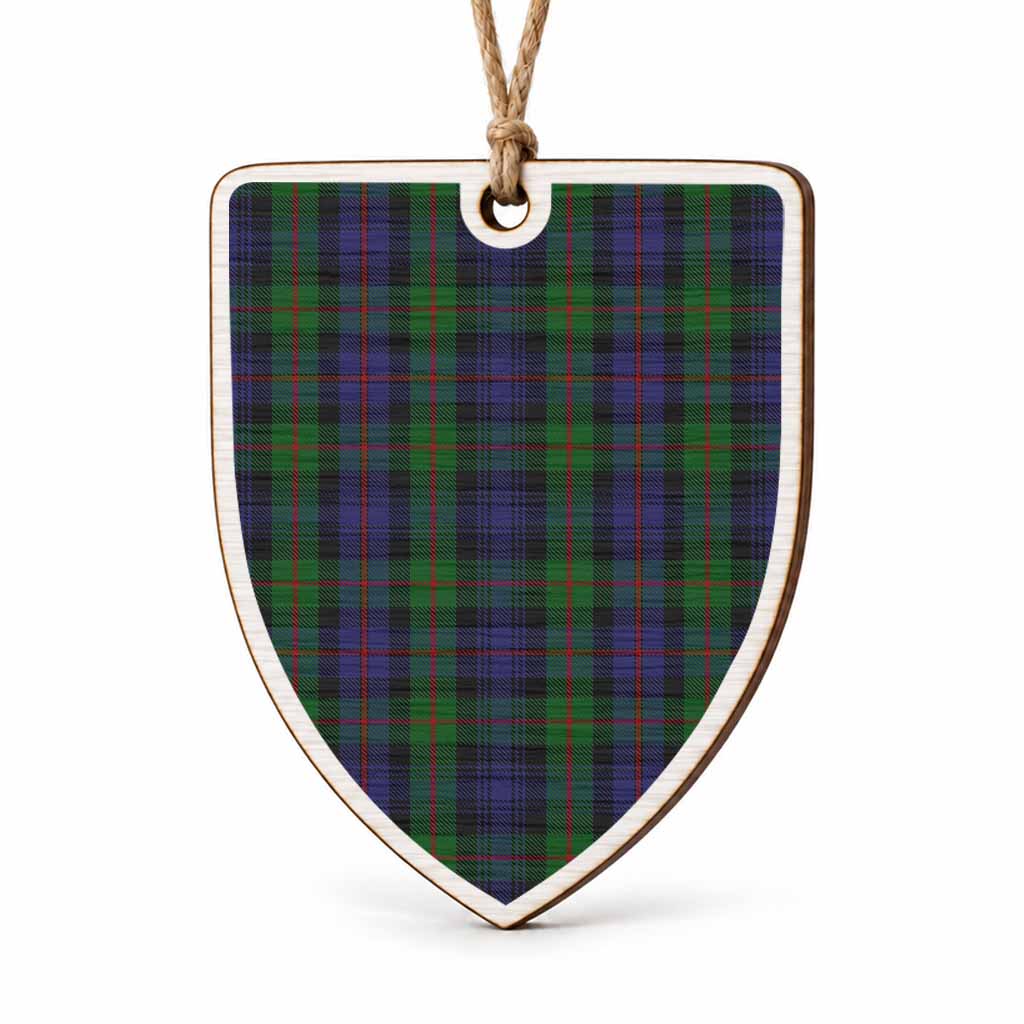 Murray Tartan Shield Wood Ornament , Pick Your Clan & Regional Plaid