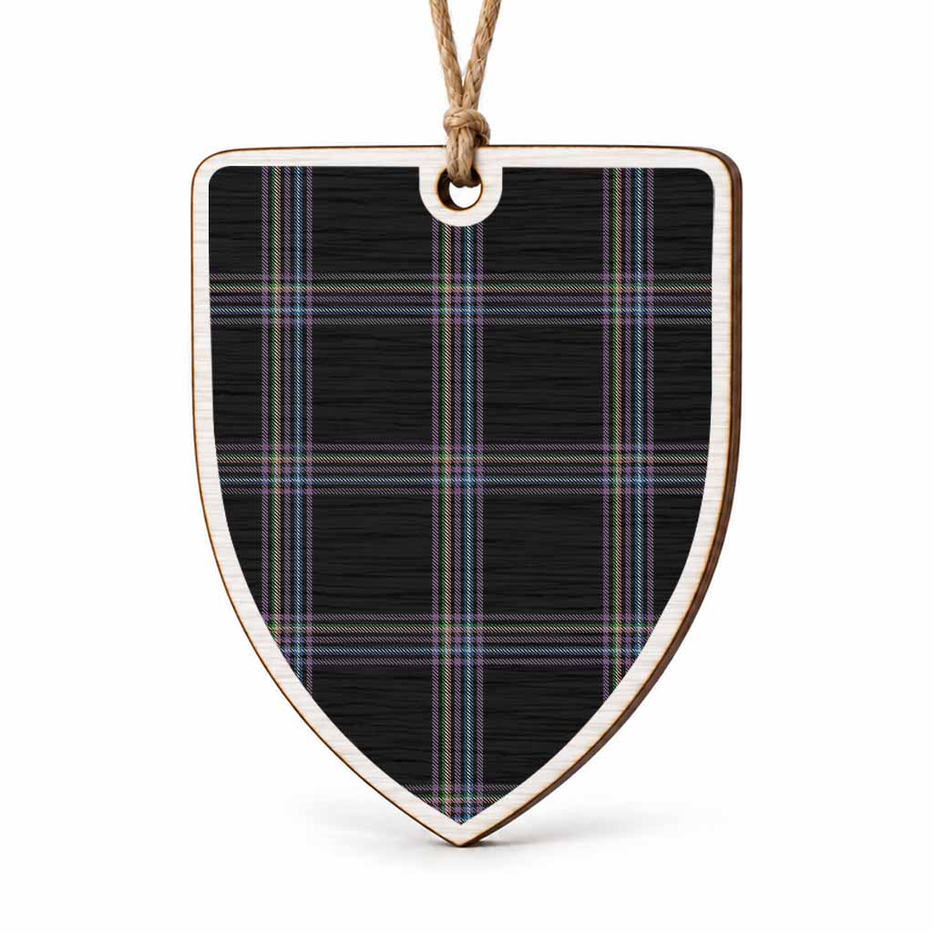 McKenna Tartan Shield Wood Ornament , Pick Your Clan & Regional Plaid