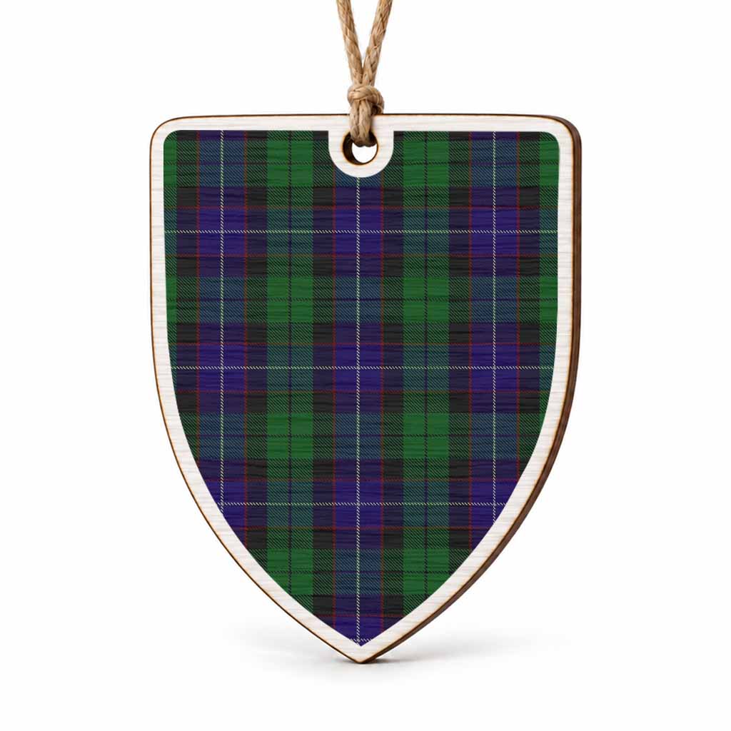 Mitchell Tartan Shield Wood Ornament , Pick Your Clan & Regional Plaid