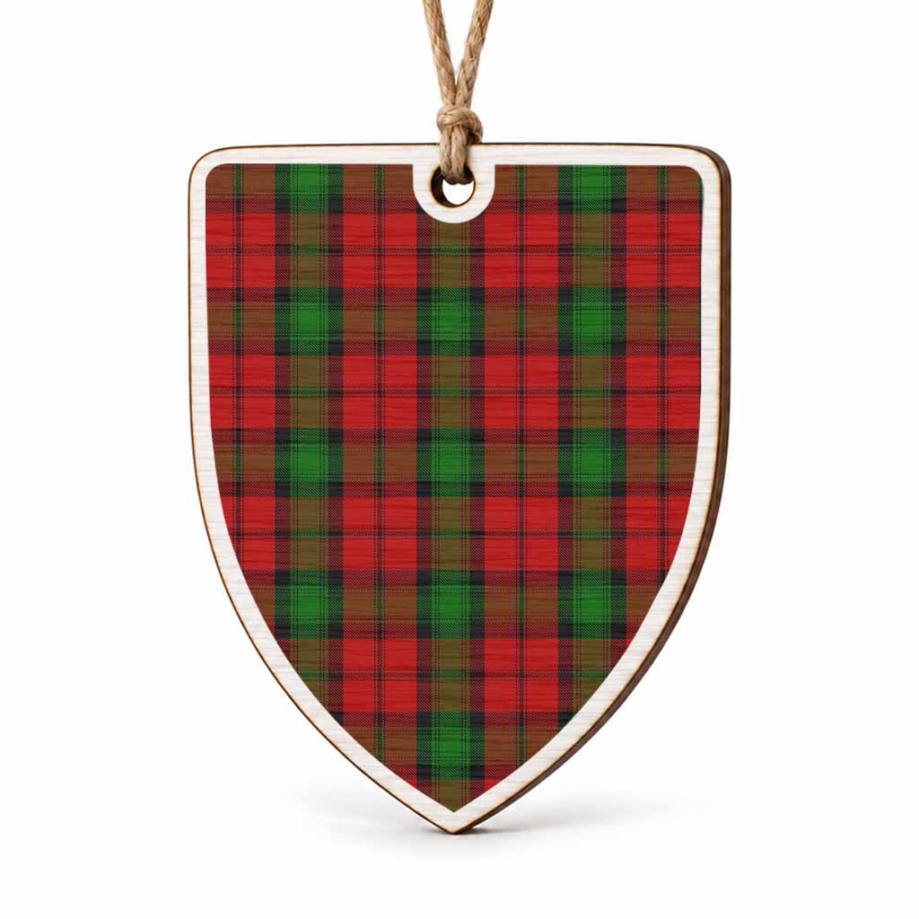 Kerr Tartan Shield Wood Ornament , Pick Your Clan & Regional Plaid