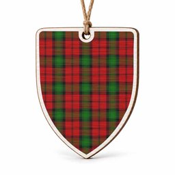 Kerr Tartan Shield Wood Ornament , Pick Your Clan & Regional Plaid