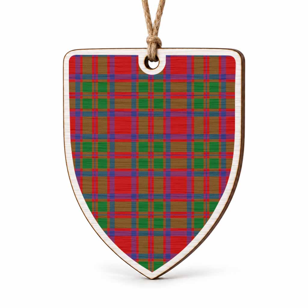 MacKintosh (McKintosh) Tartan Shield Wood Ornament , Pick Your Clan & Regional Plaid