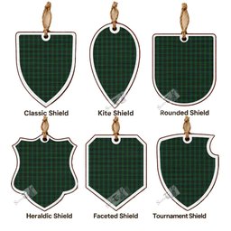 Graham Tartan Shield Wood Ornament , Pick Your Clan & Regional Plaid