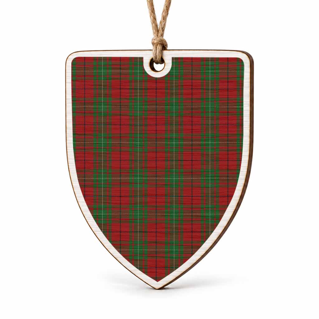 MacAulay (MacAuley) Tartan Shield Wood Ornament , Pick Your Clan & Regional Plaid