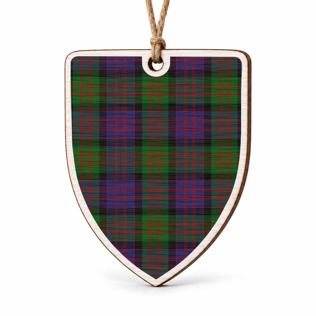 MacDonald (McDonald) Tartan Shield Wood Ornament , Pick Your Clan & Regional Plaid