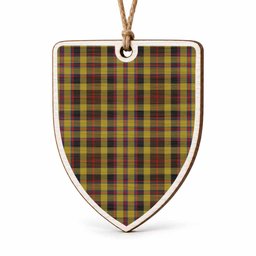 Jardine Tartan Shield Wood Ornament , Pick Your Clan & Regional Plaid