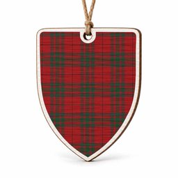 MacNab (McNab) Tartan Shield Wood Ornament , Pick Your Clan & Regional Plaid