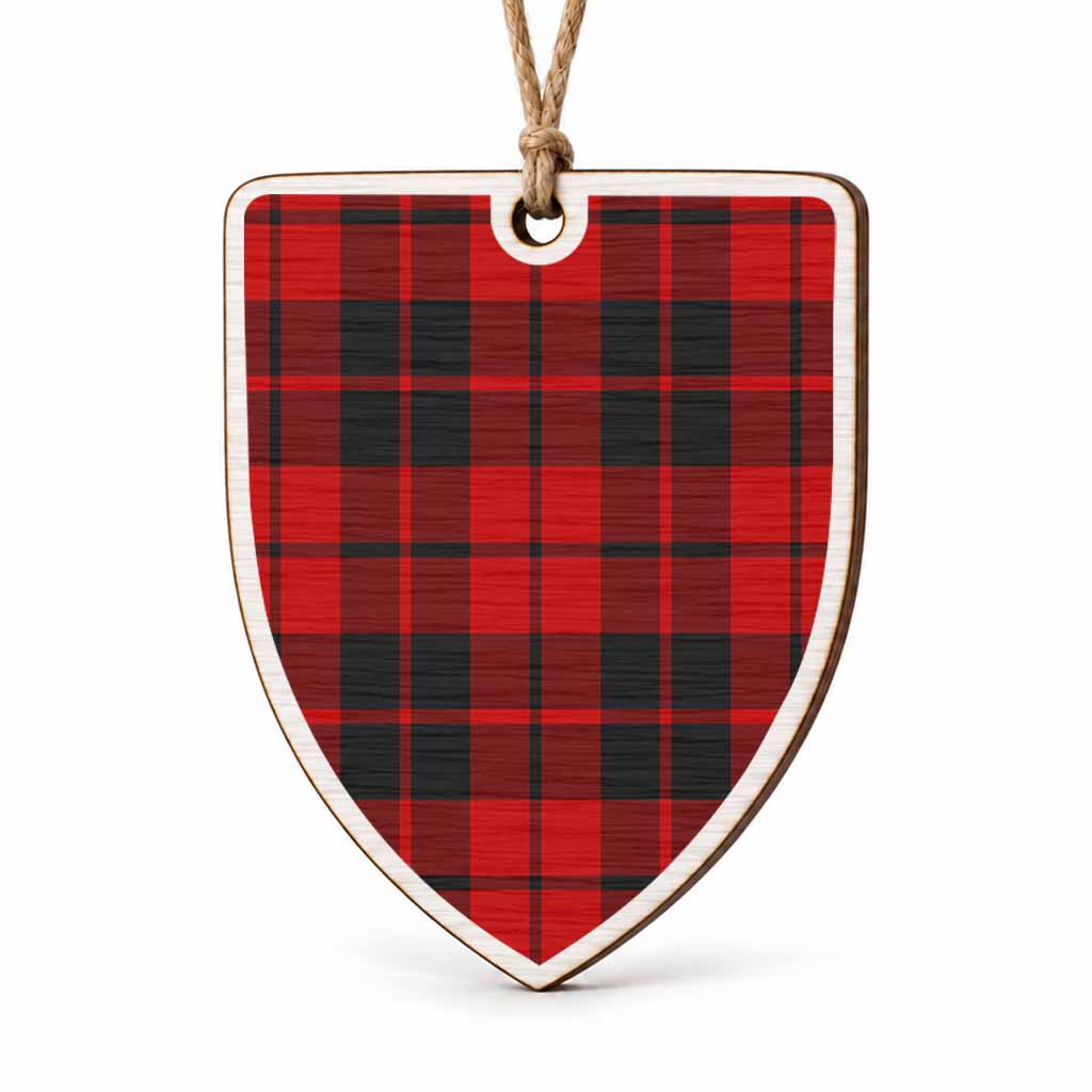 Hogg (Hog) Tartan Shield Wood Ornament , Pick Your Clan & Regional Plaid
