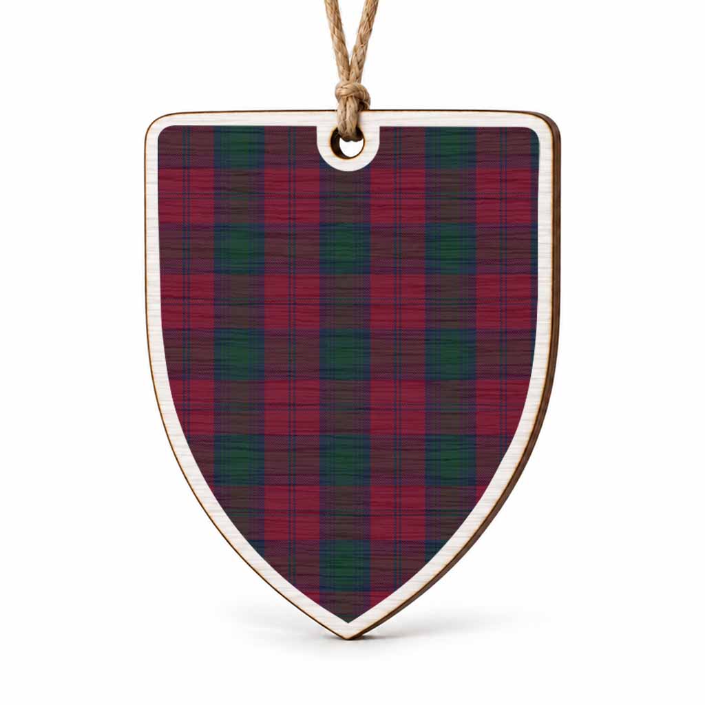 Lindsay Tartan Shield Wood Ornament , Pick Your Clan & Regional Plaid