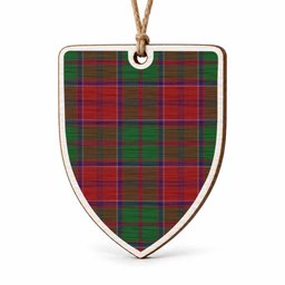 Grant Tartan Shield Wood Ornament , Pick Your Clan & Regional Plaid
