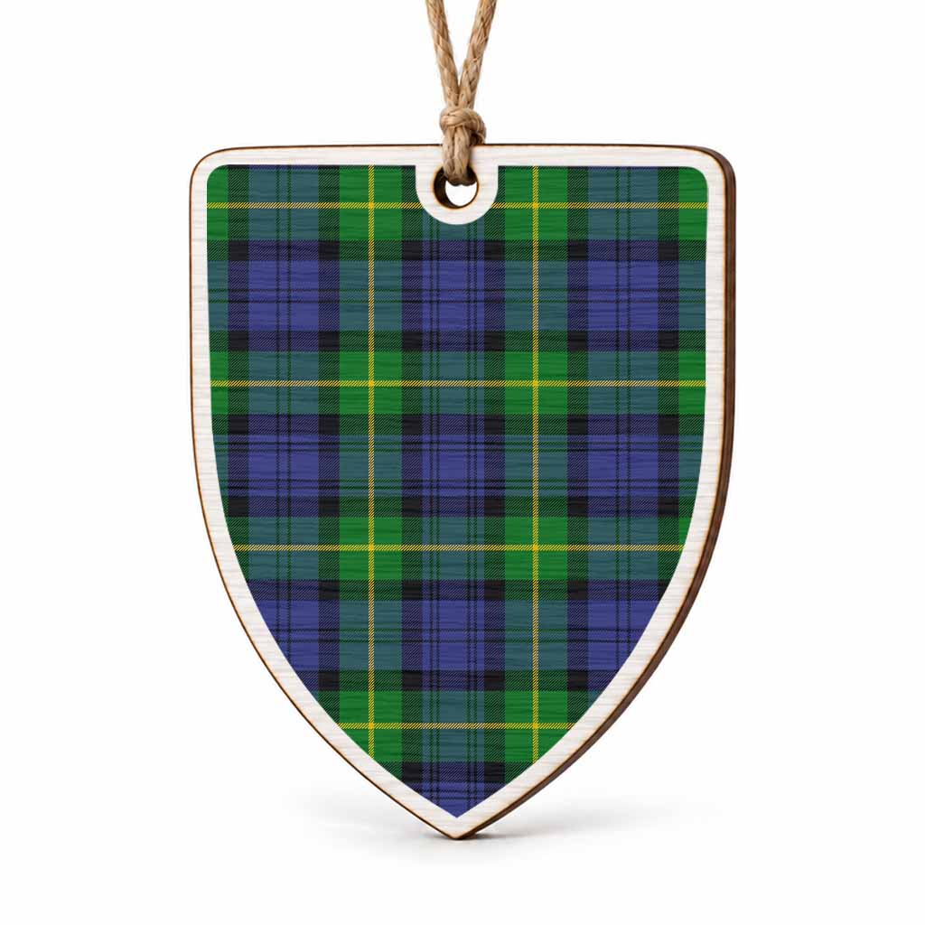 Meldrum Tartan Shield Wood Ornament , Pick Your Clan & Regional Plaid