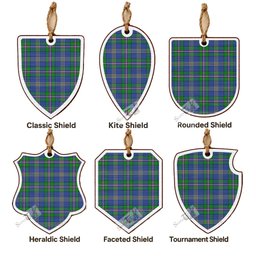 Lambert Tartan Shield Wood Ornament , Pick Your Clan & Regional Plaid