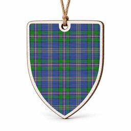 Lambert Tartan Shield Wood Ornament , Pick Your Clan & Regional Plaid