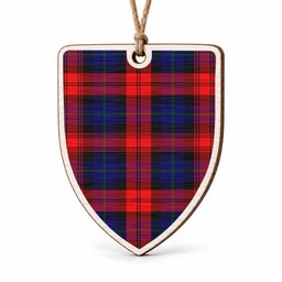 McLaughlin Tartan Shield Wood Ornament , Pick Your Clan & Regional Plaid