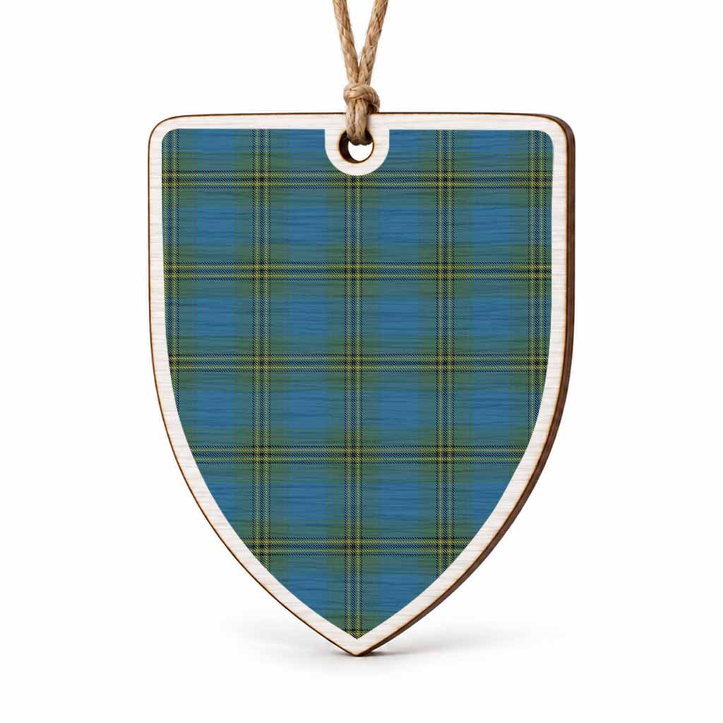 Oliver Tartan Shield Wood Ornament , Pick Your Clan & Regional Plaid