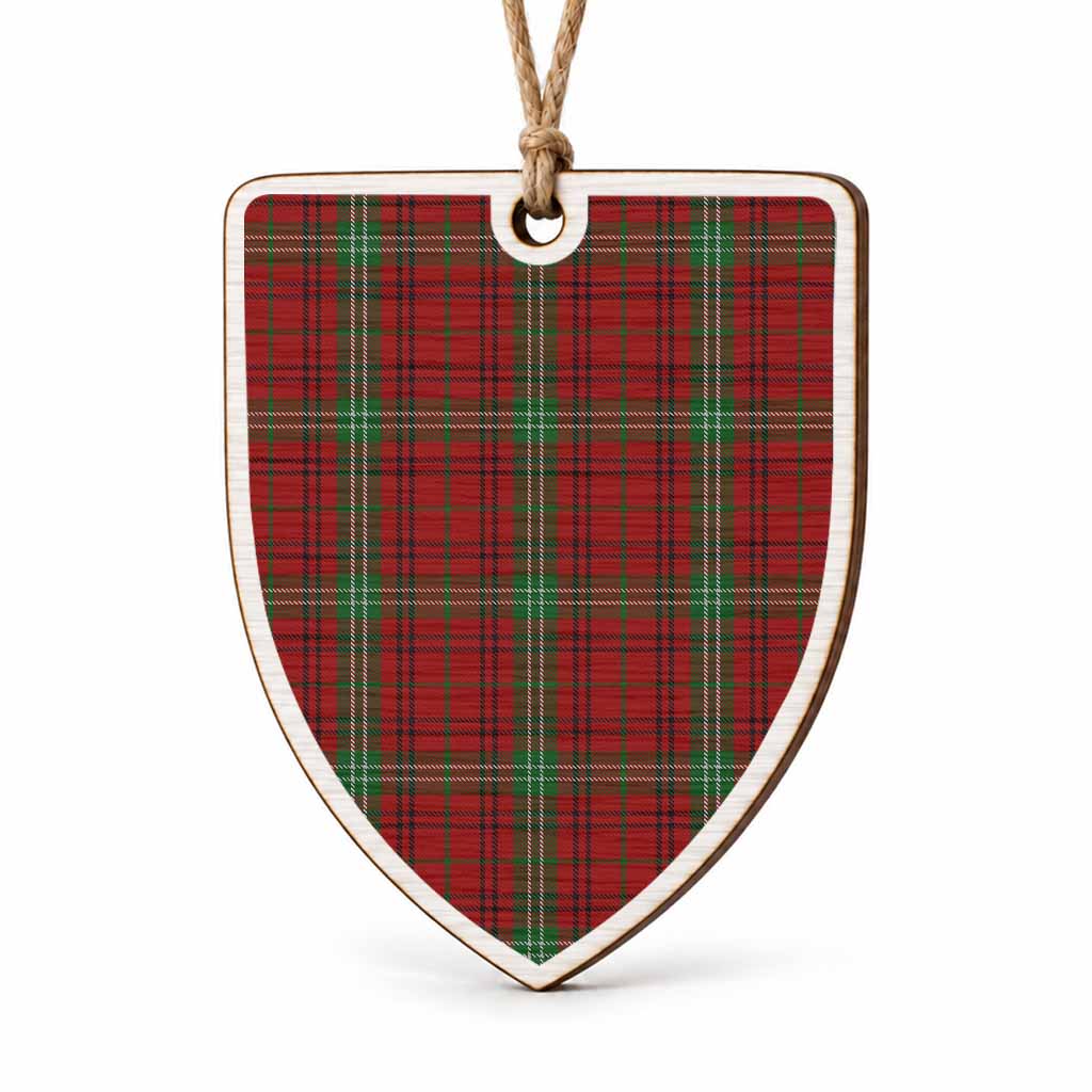 Morrison Tartan Shield Wood Ornament , Pick Your Clan & Regional Plaid