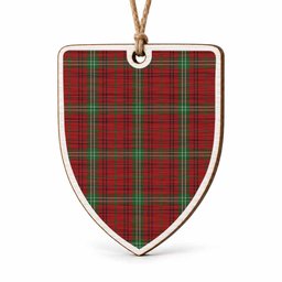 Morrison Tartan Shield Wood Ornament , Pick Your Clan & Regional Plaid