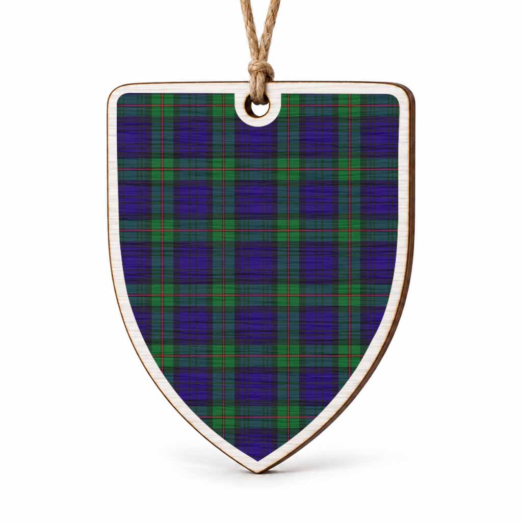 MacKinlay (McKinlay) Tartan Shield Wood Ornament , Pick Your Clan & Regional Plaid