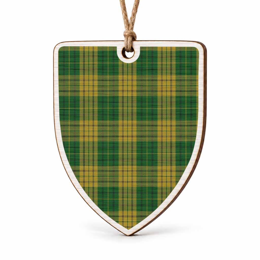 Meredith of Wales Tartan Shield Wood Ornament , Pick Your Clan & Regional Plaid