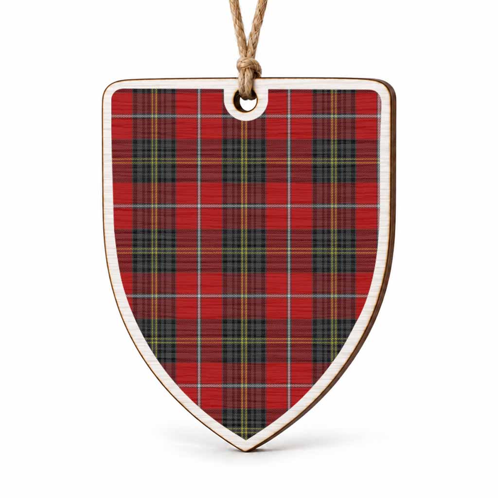 Orr Tartan Shield Wood Ornament , Pick Your Clan & Regional Plaid