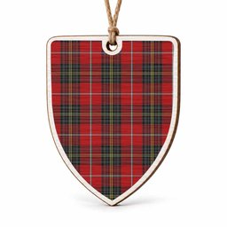 Orr Tartan Shield Wood Ornament , Pick Your Clan & Regional Plaid