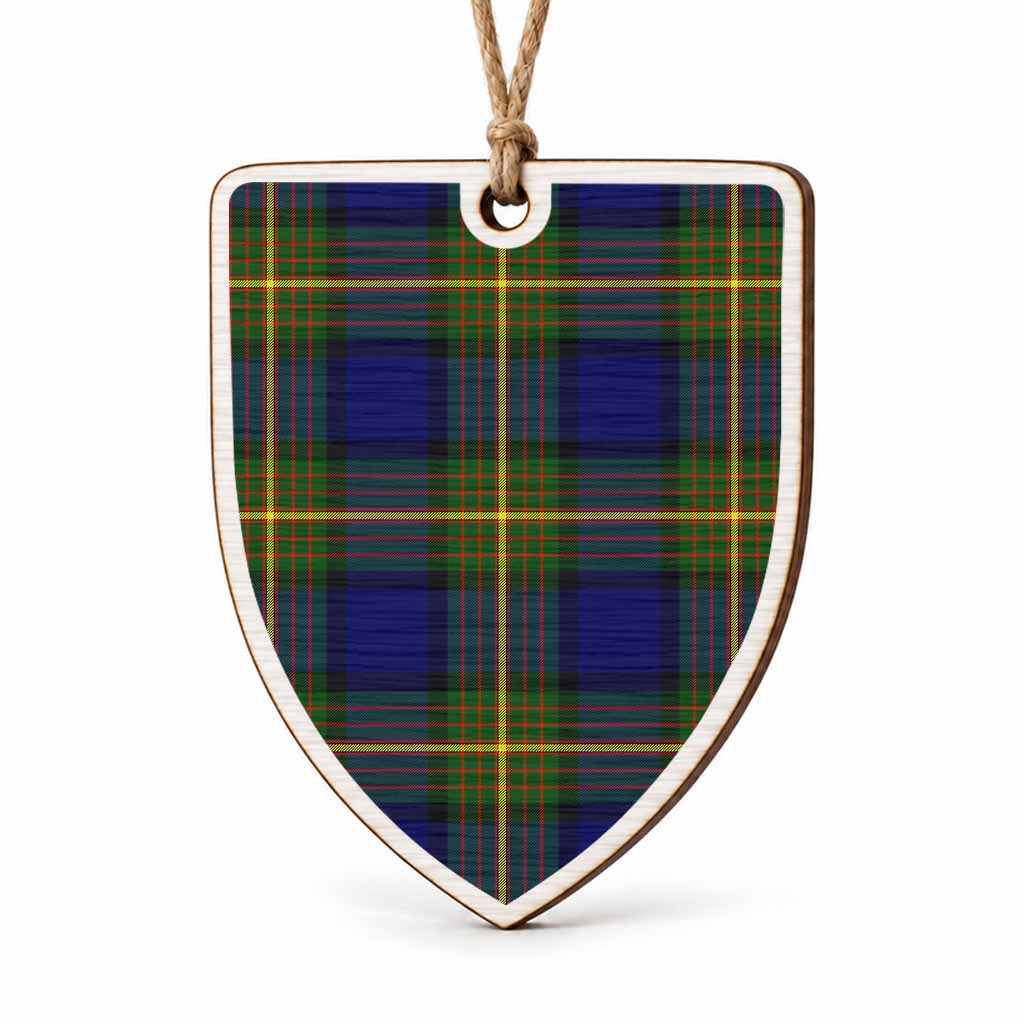 Moore Tartan Shield Wood Ornament , Pick Your Clan & Regional Plaid