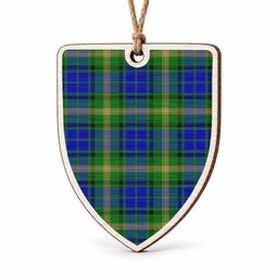 Maitland Tartan Shield Wood Ornament , Pick Your Clan & Regional Plaid