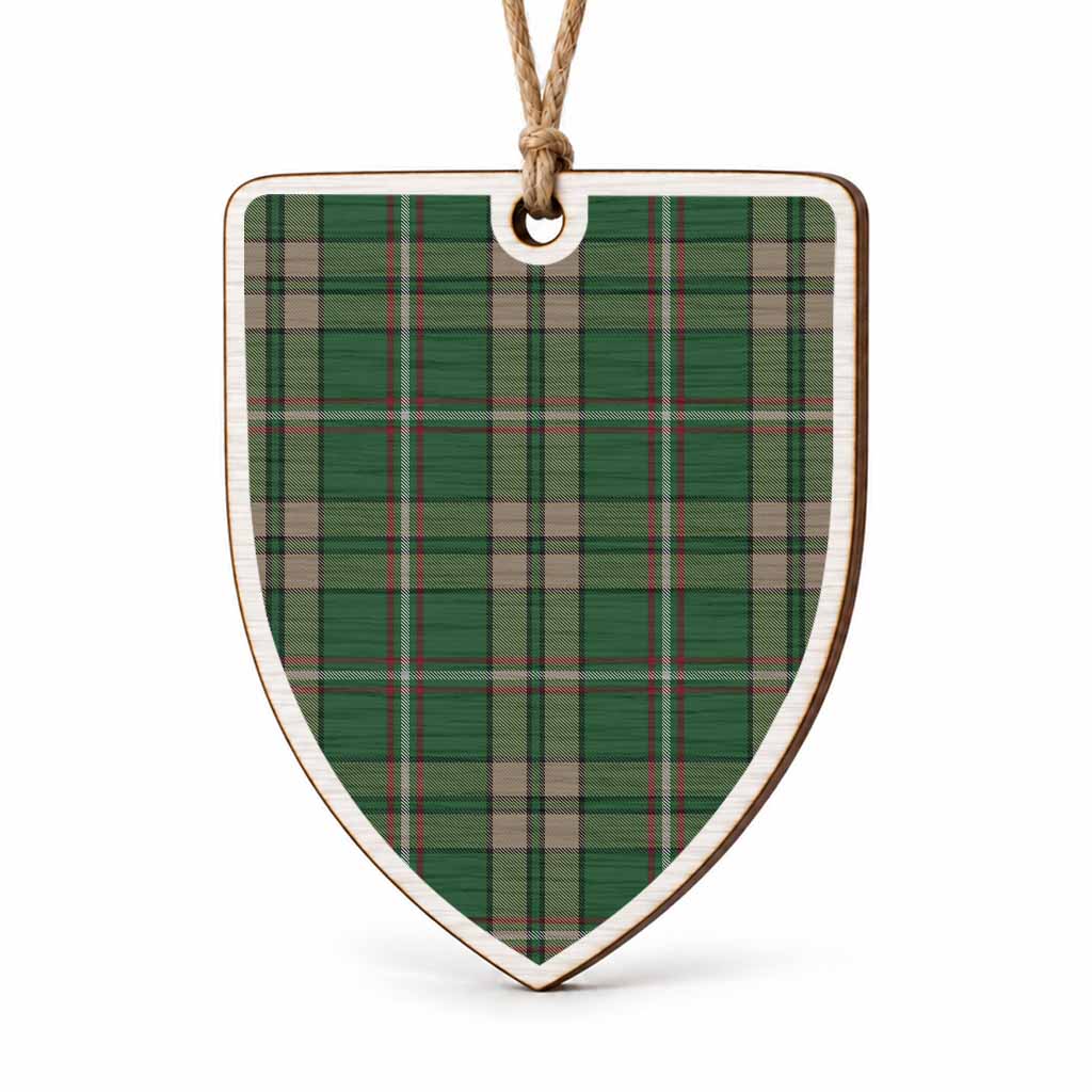 O'Neill (Neill) Tartan Shield Wood Ornament , Pick Your Clan & Regional Plaid