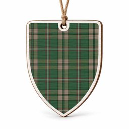 O'Neill (Neill) Tartan Shield Wood Ornament , Pick Your Clan & Regional Plaid