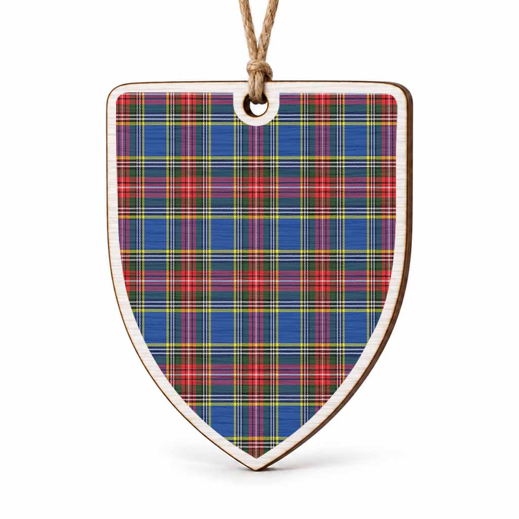 MacBeth (McBeth) Tartan Shield Wood Ornament , Pick Your Clan & Regional Plaid