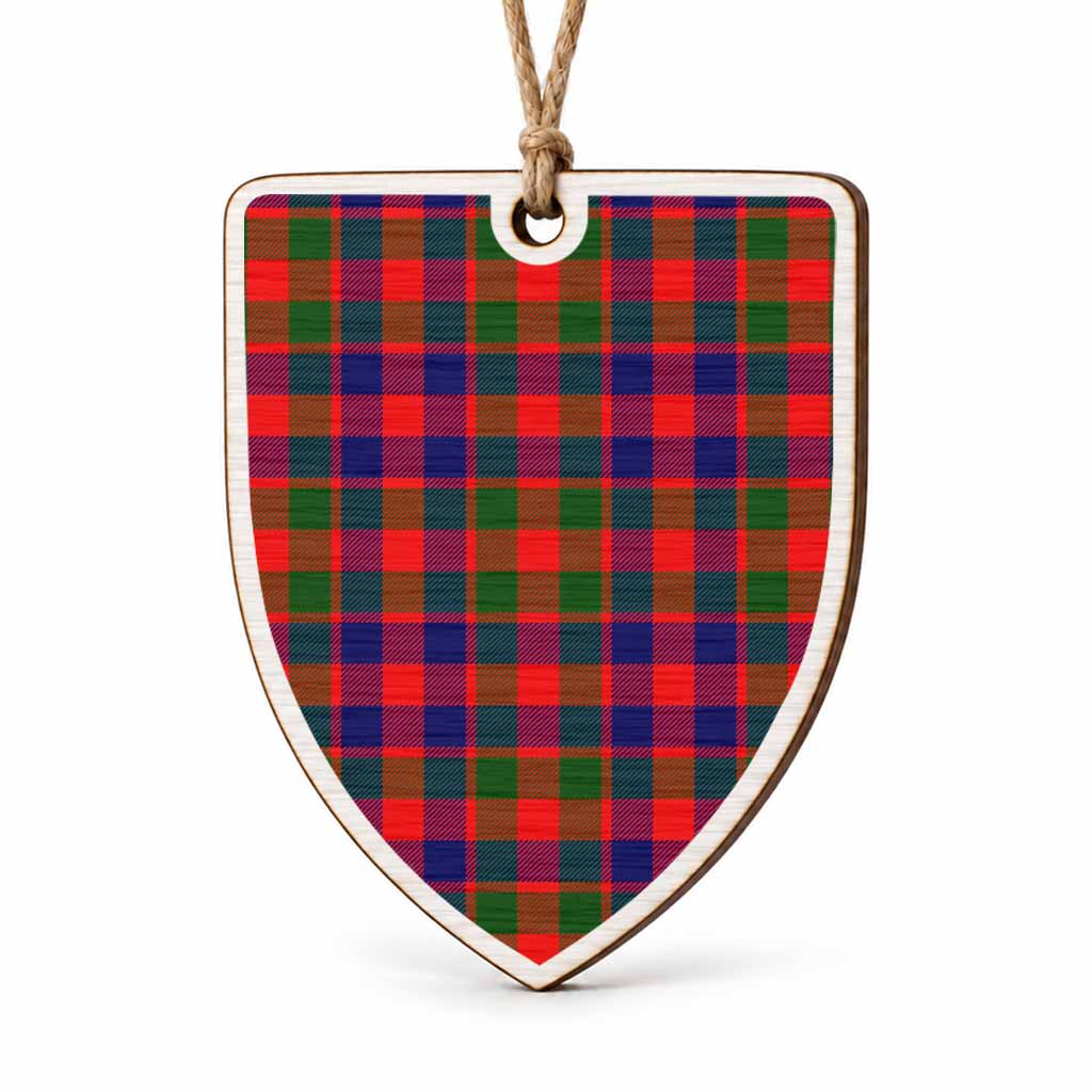 MacGowan (McGowan) Tartan Shield Wood Ornament , Pick Your Clan & Regional Plaid