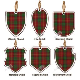 Kirk Tartan Shield Wood Ornament , Pick Your Clan & Regional Plaid