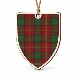 Kirk Tartan Shield Wood Ornament , Pick Your Clan & Regional Plaid