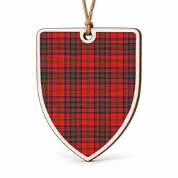 Matheson Tartan Shield Wood Ornament , Pick Your Clan & Regional Plaid