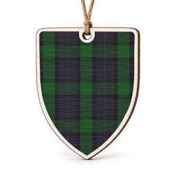 MacWilliam (McWilliam) Tartan Shield Wood Ornament , Pick Your Clan & Regional Plaid