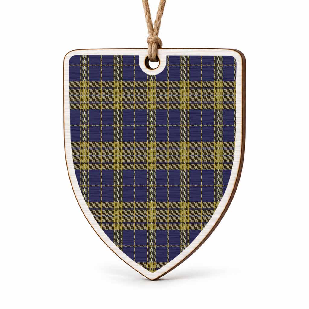 Morris of Wales Tartan Shield Wood Ornament , Pick Your Clan & Regional Plaid