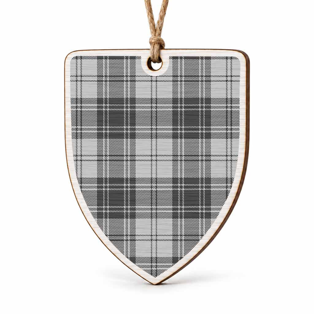 Glen Tartan Shield Wood Ornament , Pick Your Clan & Regional Plaid