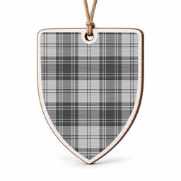 Glen Tartan Shield Wood Ornament , Pick Your Clan & Regional Plaid