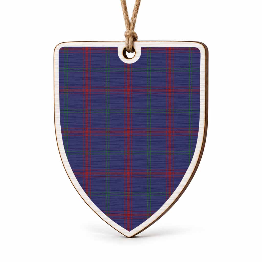 Lynch Tartan Shield Wood Ornament , Pick Your Clan & Regional Plaid
