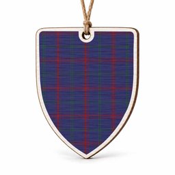 Lynch Tartan Shield Wood Ornament , Pick Your Clan & Regional Plaid