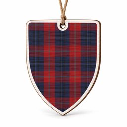 McKnight Tartan Shield Wood Ornament , Pick Your Clan & Regional Plaid